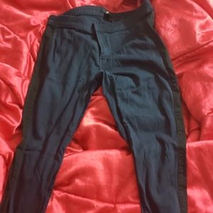 H&M Navy Blue Pants with Black Stripe
